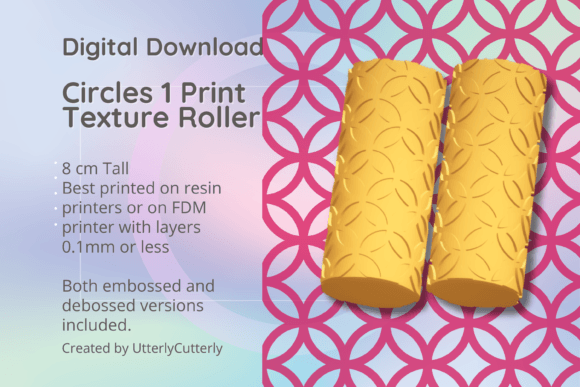 Download Circles 1 Texture Roller, Digital File- - Digital file Collection