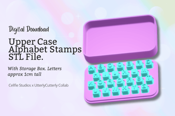 Download Alphabet Letter Stamps- Upper Case - Digital File - Digital file Collection