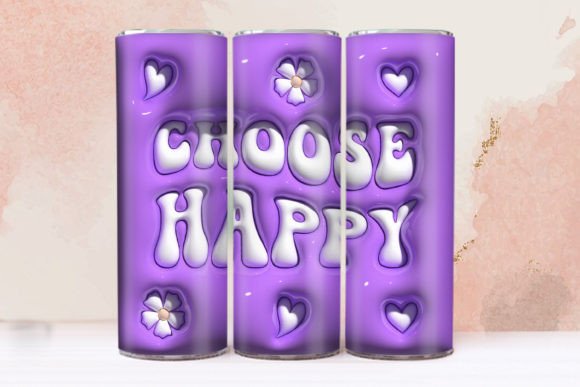 Download 3D Tumbler Wrap 3D Choose Happy Tumbler - 3d tumbler Collection