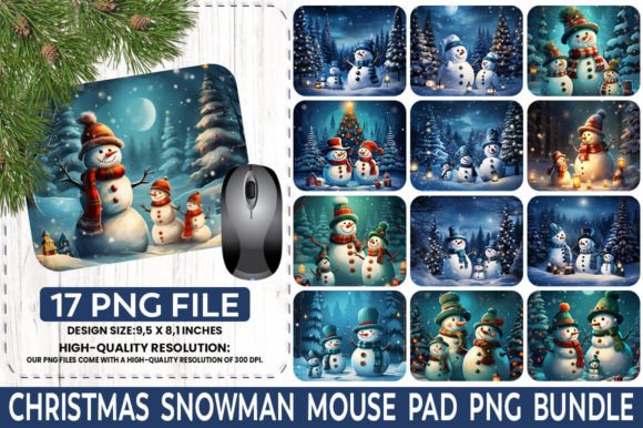 Download Christmas Snowman Sublimation Mouse Pad - Sublimation mouse pad Collection