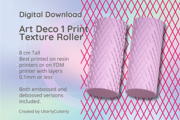Download Art Deco 1 Texture Roller, Digital File- - Digital file Collection