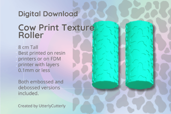 Download Cow Print Texture Roller, Digital File- - Digital file Collection